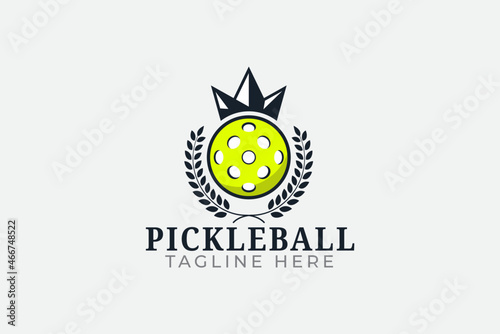 pickleball association logo vector graphic for any business especially for sport team, club, association, championsip, tournament, etc.
