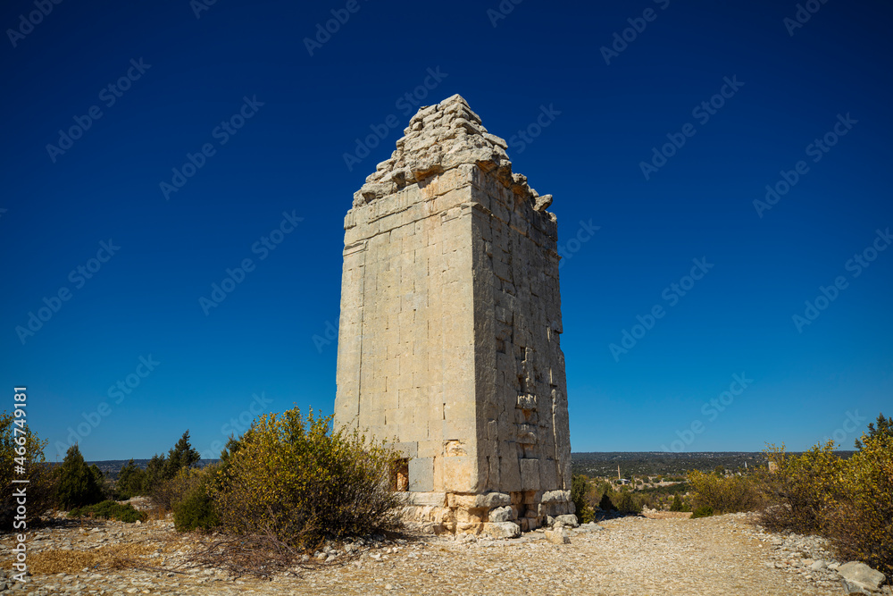 The Temple of Zeus of Diokaesareia ( Uzuncaburc ) Ancient City in Mersin, Turkey The Temple of Zeus of Diokaesareia ( Uzuncaburc ) Ancient City in Mersin, Turkey