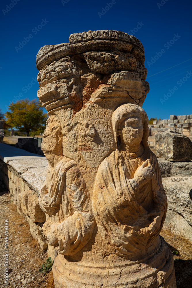 The Temple of Zeus of Diokaesareia ( Uzuncaburc ) Ancient City in Mersin, Turkey The Temple of Zeus of Diokaesareia ( Uzuncaburc ) Ancient City in Mersin, Turkey