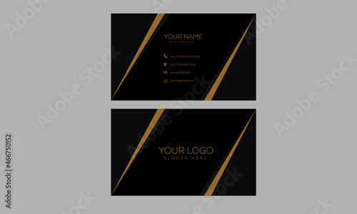 modern black and gold business card template  vector design 