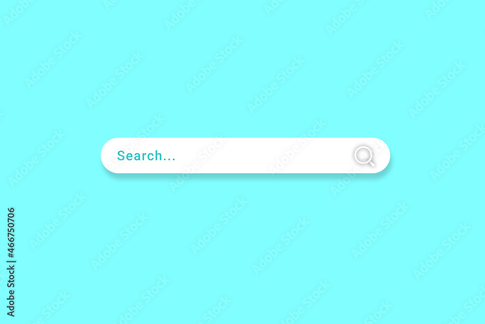 Search browsing internet data network information concept. Search bar design element on blue background Search browsing internet data network information concept. Search bar design element on blue background