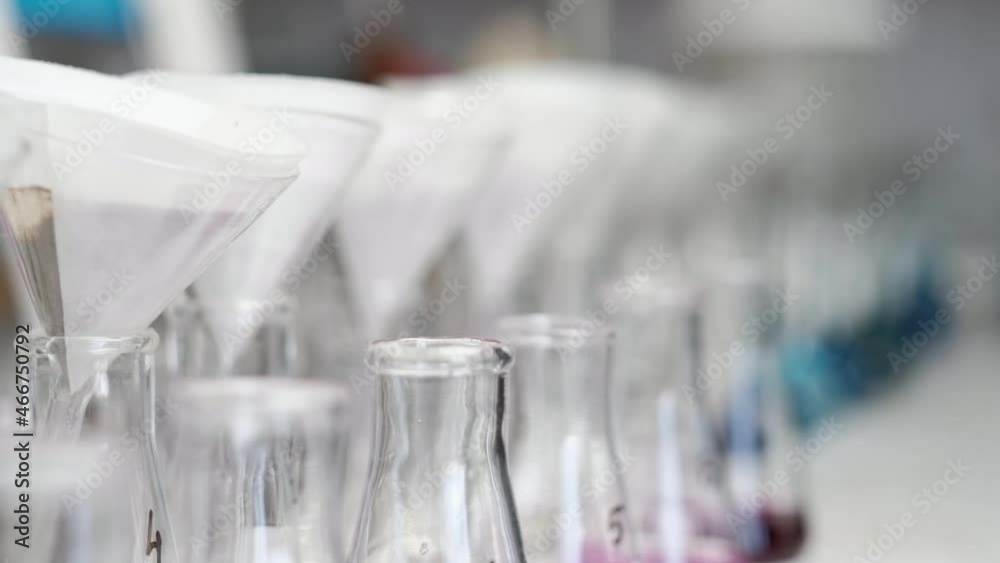 laboratory with a large number of test tubes laboratory with a large number of test tubes