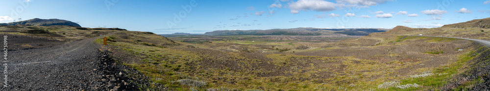 Panoramic view of landscape in Iceland Panoramic view of landscape in Iceland