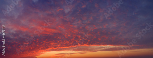 Wonderful evening or dawn sky with clouds.