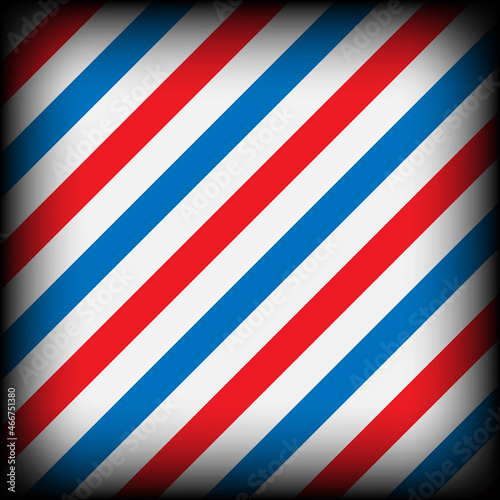 Barbershop colors linear vector background. Barber blue and red color design