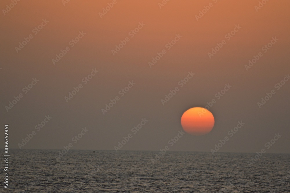 sunset over the sea sunset over the sea