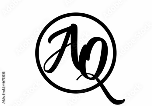 Merger shape of AQ initial letter