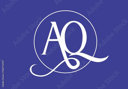 Merger shape of AQ initial letter