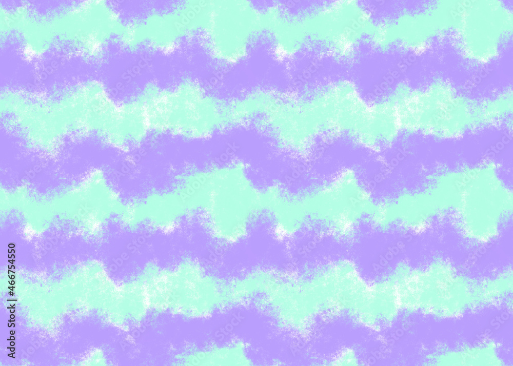 Cute seamless hand-drawn pattern. The ornament is turquoise-lilac in color. Design of children's clothing, textiles, fabric, background, wallpaper.