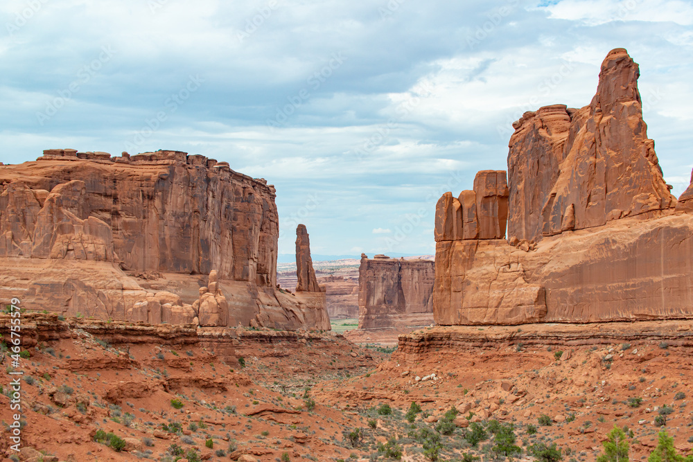 Rock formation in Arches National Park in Utah.