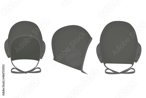 Grey water polo cap. vector