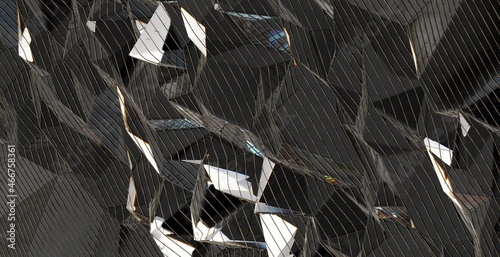 Fototapeta Naklejka Na Ścianę i Meble -  Chrome Metallic Glossy Futuristic Background