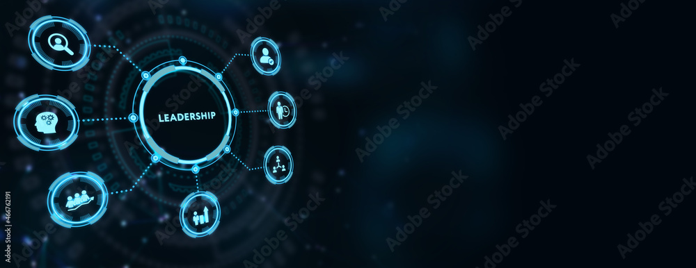 Business, Technology, Internet and network concept. Leadership business management. 3d illustration Business, Technology, Internet and network concept. Leadership business management. 3d illustration