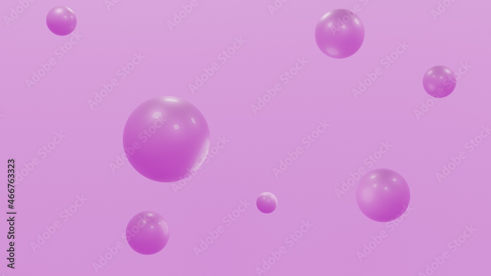 purple bubbles on a black background