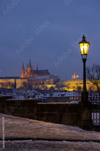Photography Hradcany in winter time, Prague, Czech Republic