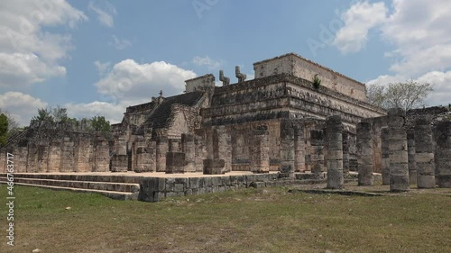 Temple of the Warriors in Chichen Itza. Yucatan, Mexico photo