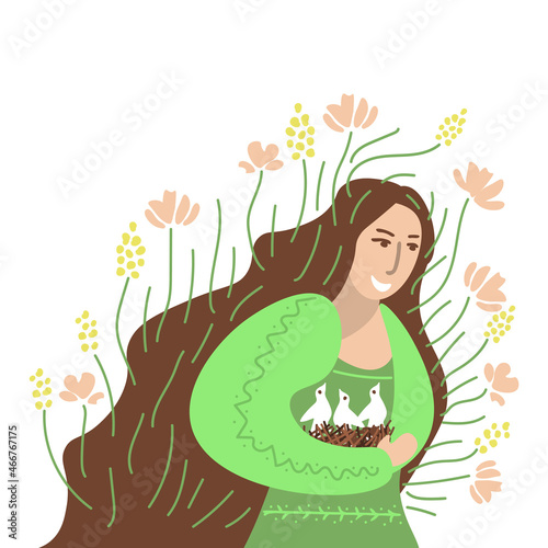 Spring allegory illustration