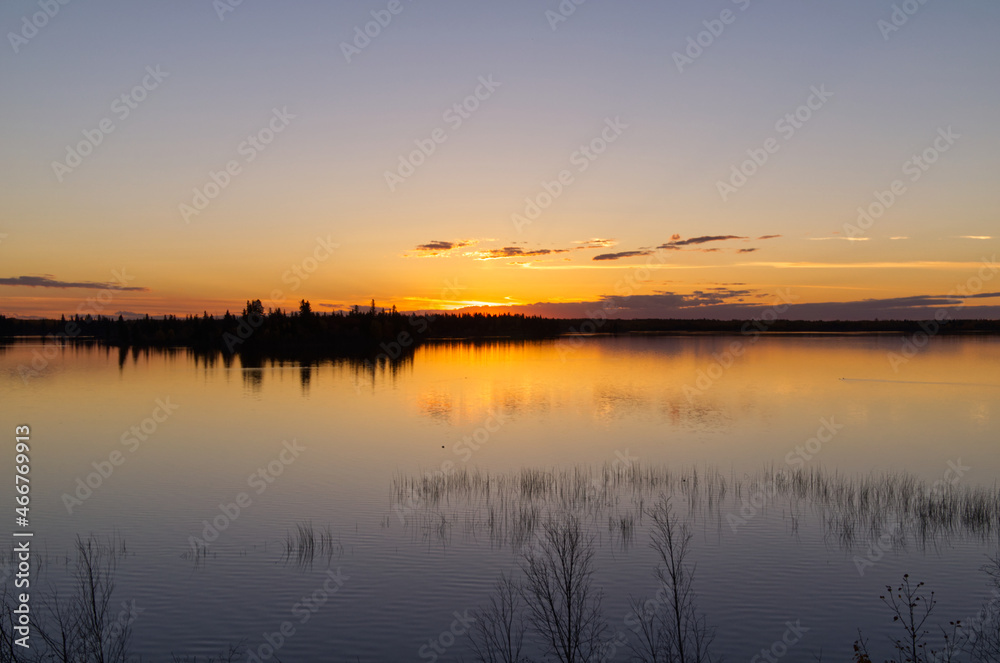 A Colourful Evening at Elk Island National Park