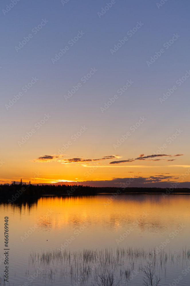 A Colourful Evening at Elk Island National Park