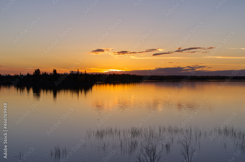 A Colourful Evening at Elk Island National Park