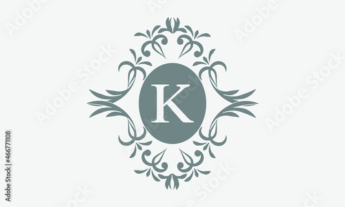 Elegant monogram with alphabet letter K. Logo icon for business. Exquisite corporate branding and design for luxury goods and company photo