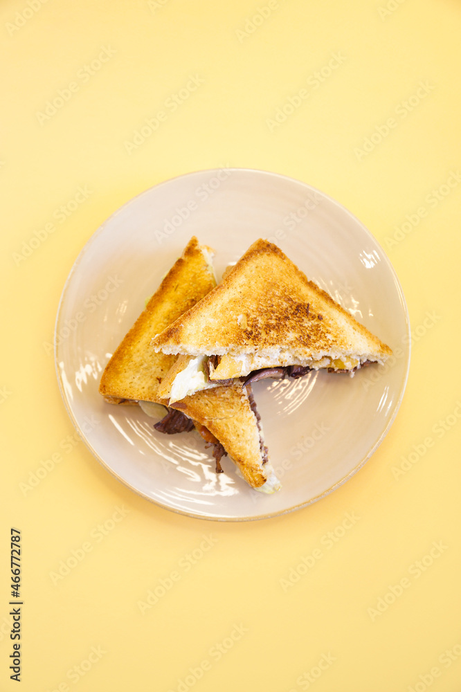 sandwich on a white plate sandwich on a white plate