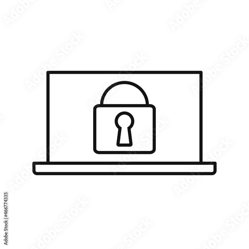 Computer security vector illustration, flat design