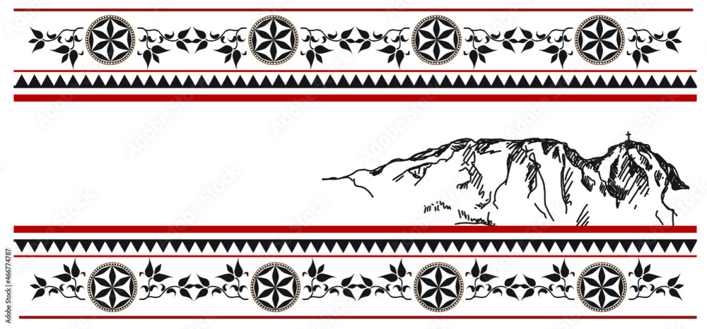 Góry, góralski, zakopane, i love zakopane, tatry, giewont, kartka świąteczna, wesołych świąt , folklor