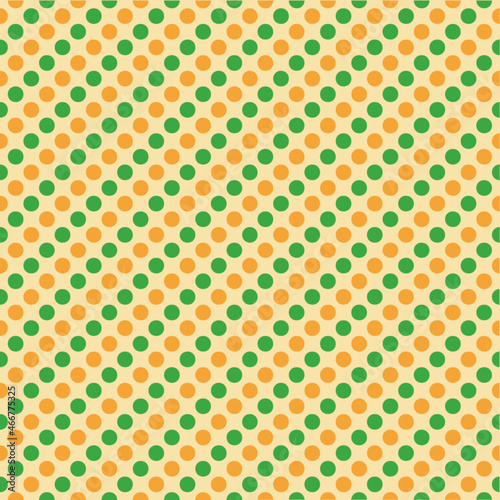Green and Orange Polka Dots Seamless Pattern PDF photo