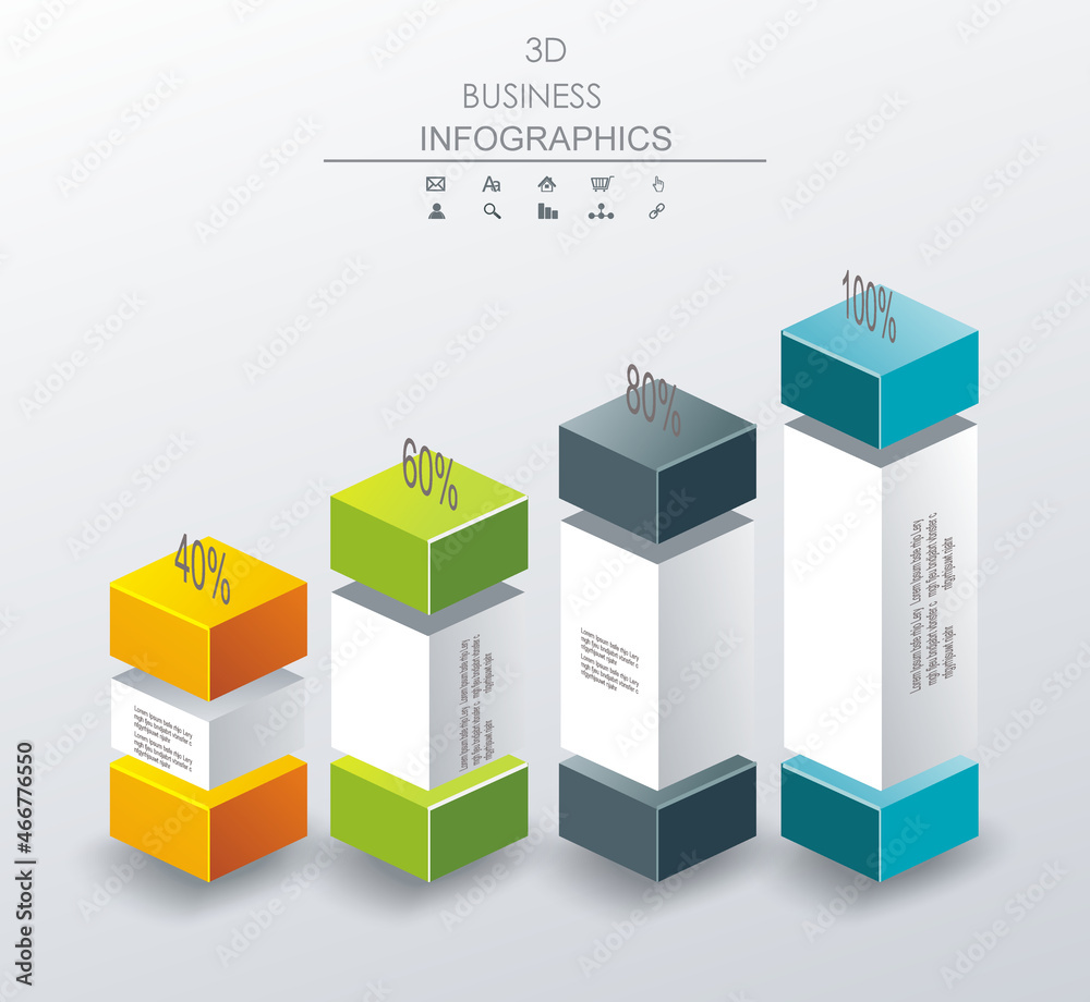 Modern box Design Minimal style infographic template. Can be used for diagram, numbered banners, percent columns. Modern box Design Minimal style infographic template. Can be used for diagram, numbered banners, percent columns.