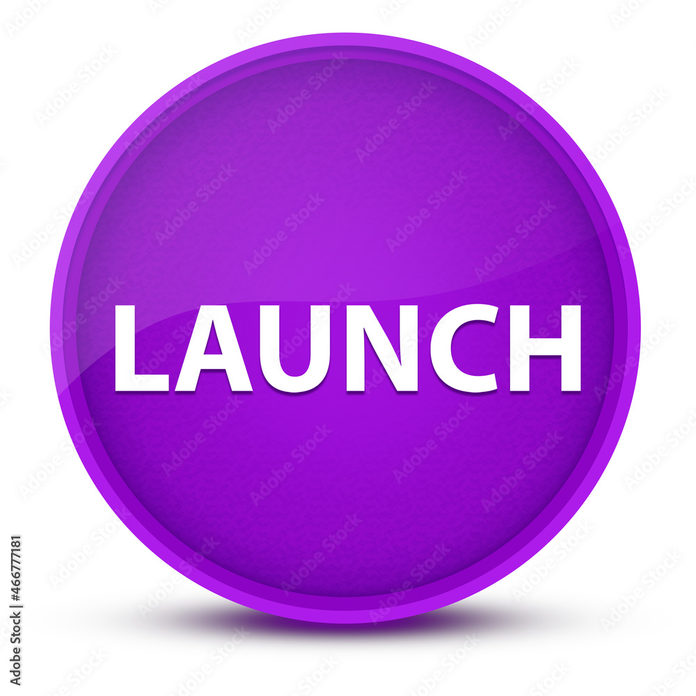 Launch luxurious glossy purple round button abstract Launch luxurious glossy purple round button abstract