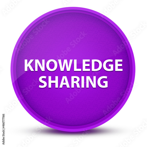 Knowledge Sharing luxurious glossy purple round button abstract