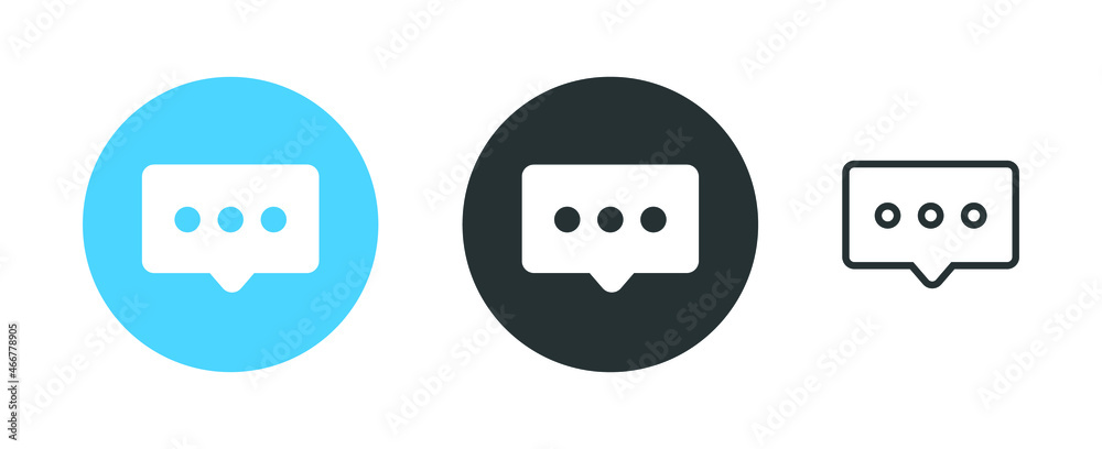 Chat message icon, comment speech bubble symbol - talk, message, Bubble, chat, comment icon in filled, thin line, outline and stroke style for apps and website Chat message icon, comment speech bubble symbol - talk, message, Bubble, chat, comment icon in filled, thin line, outline and stroke style for apps and website