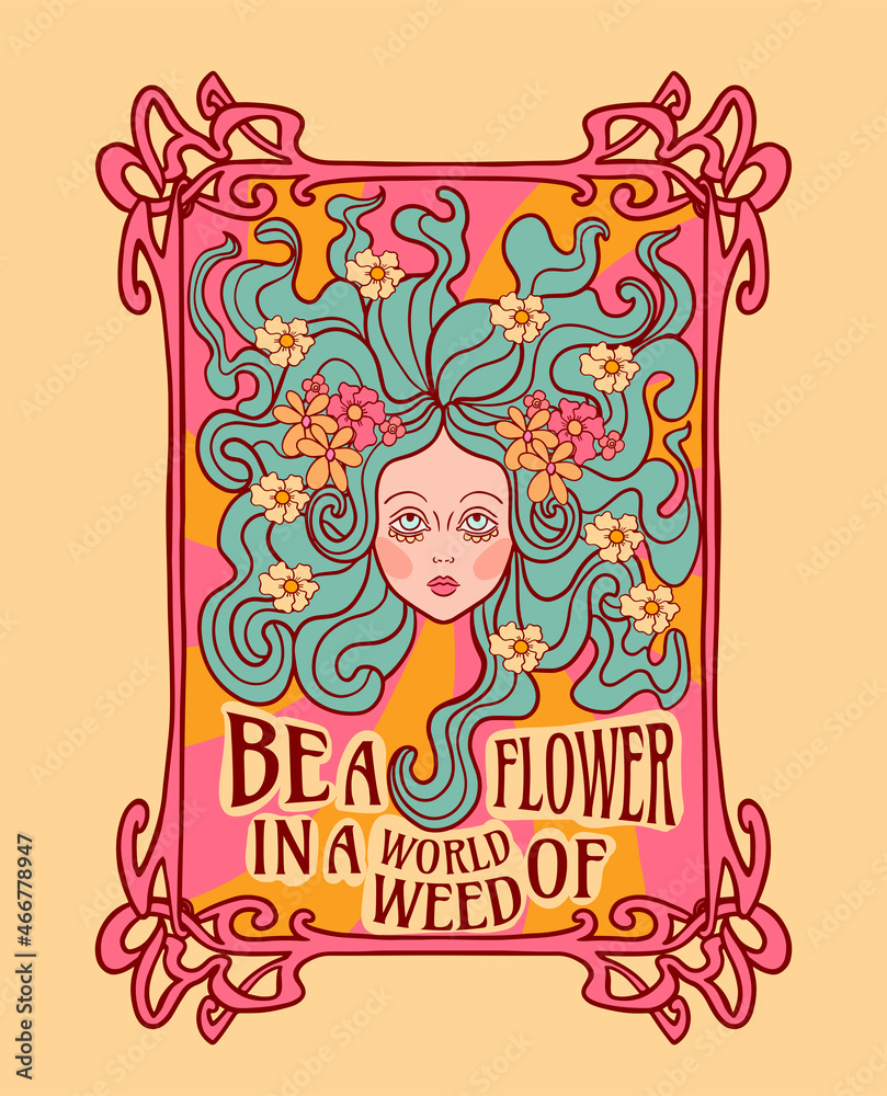 hippie flowers in hair
