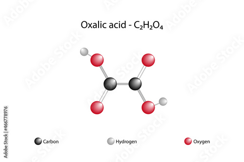 Molecular formula of oxalic acid. Oxalic acid is an organic acid named after the clover where it was first found.