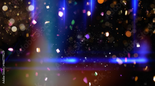 abstract colorful party background with lights and bokeh