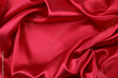 Red silk fabric