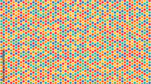 Abstract multicolored hexagonal net Seamless. Pattern honeycomb of texture background. Flat style vector illustration.