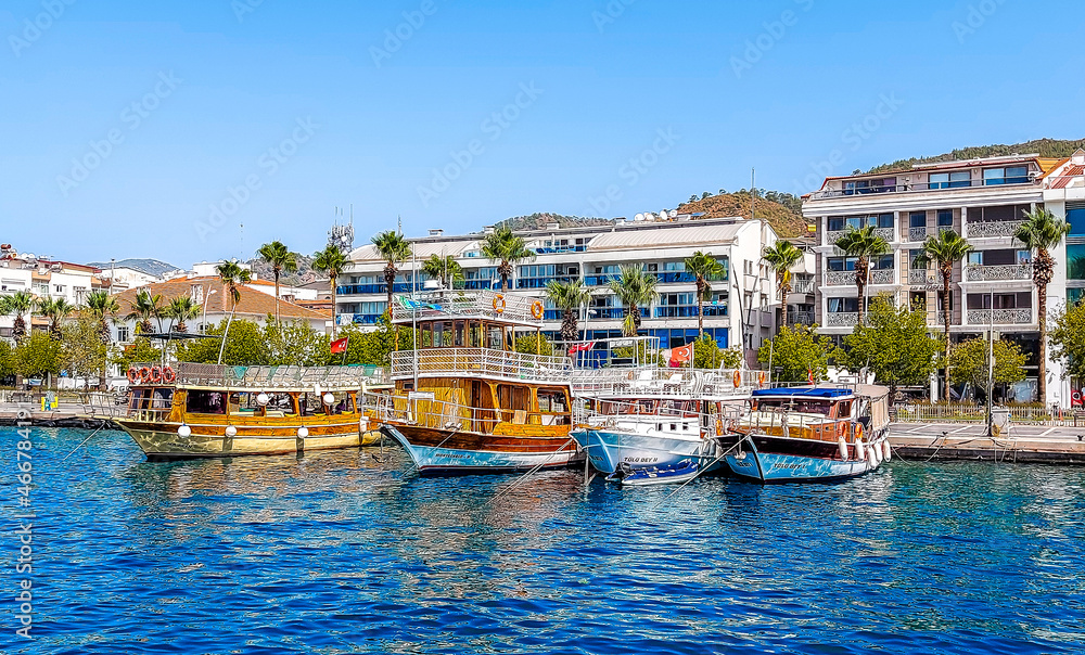 Port city and tourist resort on the Mediterranean coast. Marmaris, Turkey