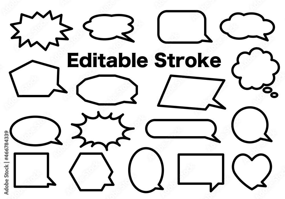 Obraz premium シンプルな吹き出しセット
