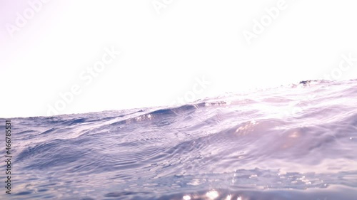 Underwater camera plunges over down into the water and into the depths of Egypt, the Red Sea. 4k video