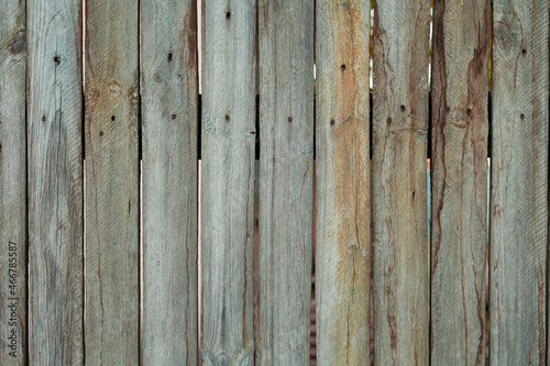 Wooden grey rustic background. Old wooden fence textured background © alexanderon