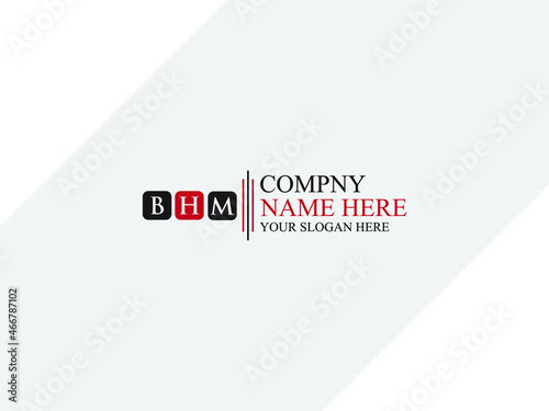 Initials BHM letter logo icon vector for any type of business photo