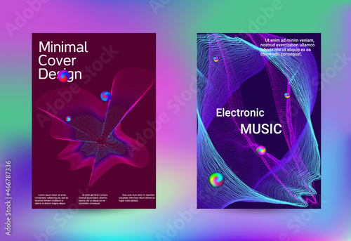 Minimum coverage of a vector. Cover design. Set of modern abstract musical backgrounds. Sound flyer for creating a fashionable cover, banner, poster, booklet...