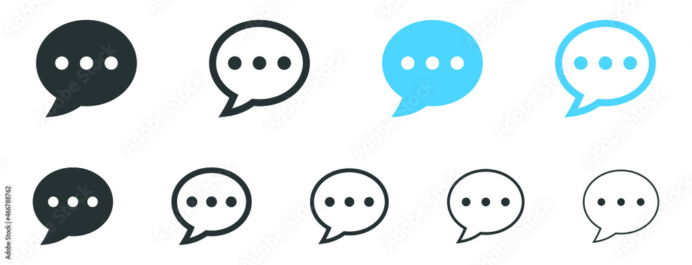 Chat message icon, comment speech bubble symbol - talk, message, Bubble, chat, comment icon in filled, thin line, outline and stroke style for apps and website Chat message icon, comment speech bubble symbol - talk, message, Bubble, chat, comment icon in filled, thin line, outline and stroke style for apps and website