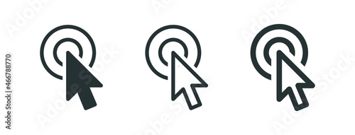 mouse click cursor icon, computer clicking arrow - Mouse arrow pointer icon symbol