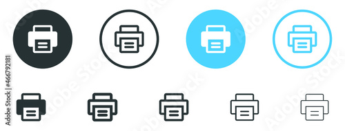 printer icon - Document desktop print icon symbol - fax icon button