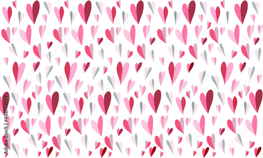 Seamless pattern with pink hearts Seamless pattern with pink hearts