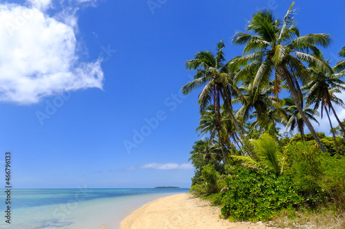 Fototapeta Naklejka Na Ścianę i Meble -  Sandy beach at Pangaimotu island near Tongatapu island in Tonga