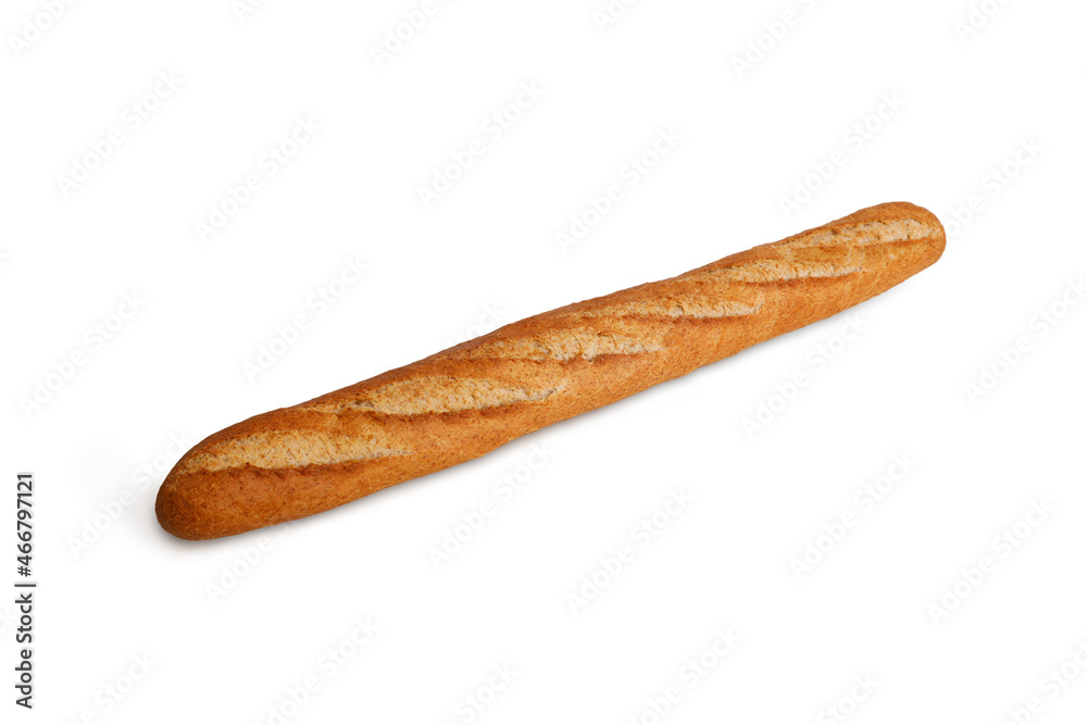 Traditional french baquette isolated on white background Traditional french baquette isolated on white background